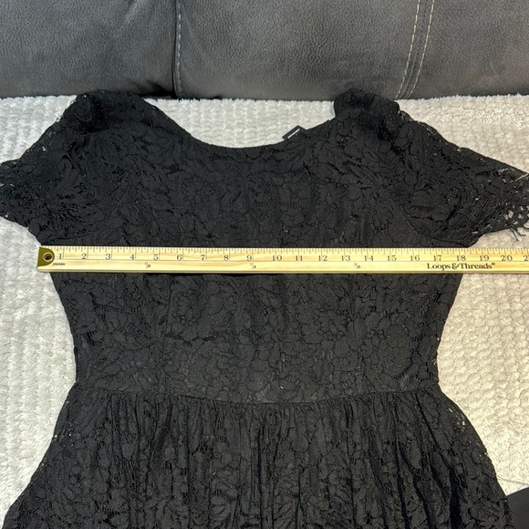 Lulu's Black Lace Fit and Flare Mini Dress - Picture 11 of 11
